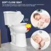 Extra Tall Toilet 21 Inch - High Toilet for Seniors, Round Toilet Dual Flush 1.1/1.6 GPF Comfort Bowl Height Toilet for Bathroom 5
