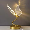 Nordic LED Table Lamps Indoor Lighting Switch Button Bedroom Bedside Living Room Restaurant Home Decoration Butterfly Desk Lamp 2