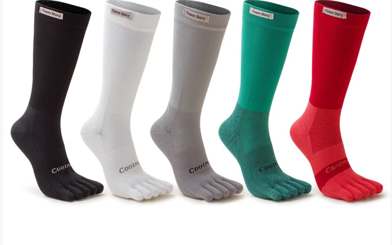 2026 Winter Warme Herren Fünf-Zehen-Socken Schnelltrocknender Stoff Schweißabsorbierend Geruchsresistent Laufsocken Lange Sportsocken mit Geteilten Zehen – Detail 5