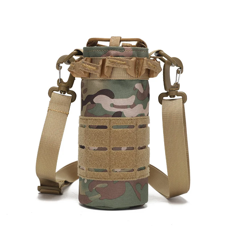 Tactical Molle Water Bottle Pouch Outdoor Sport Hydration Carrier Bag Nylon Travel Kettle Pack with Shoulder Strap 4