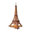 Robotime Eiffel Tower Craft Kit 3D Puzzle DIY Model Building Kit with LED Light Brain Teaser Gifts for Kids Teens Adult 1