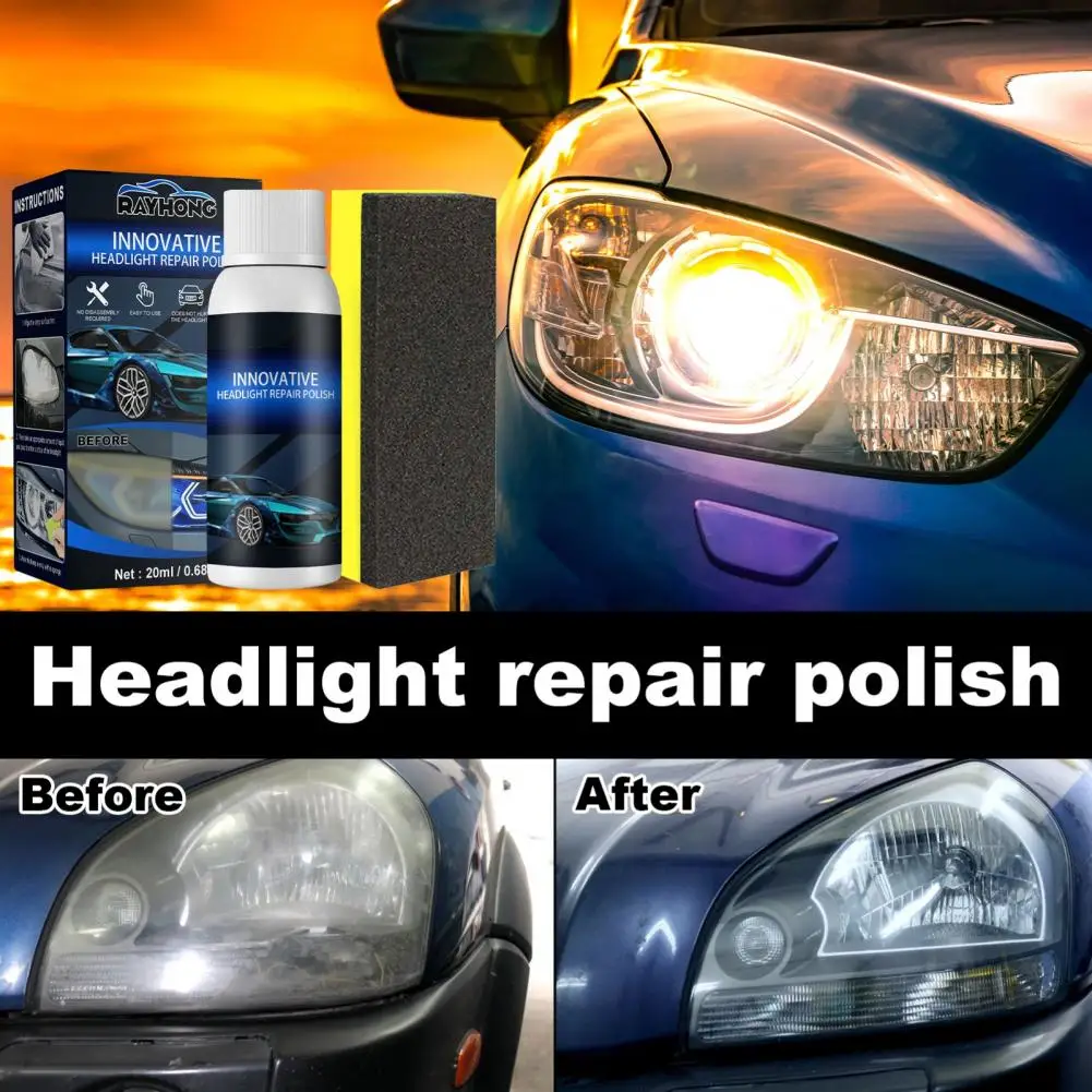 Effective Car Coating Yellowing Scratch Removal Lamp Repair Fluid Safe Lamp Repairing Agent Long Lasting for Vehicle