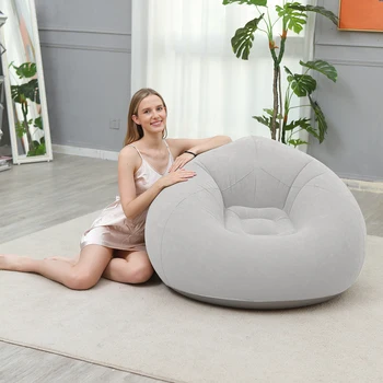 Inflatable Lazy Sofa Folding Portable Pvc Inflatable Air Chair for Living Room Outdoor Camping Convenient Beach Lounge Chair 1