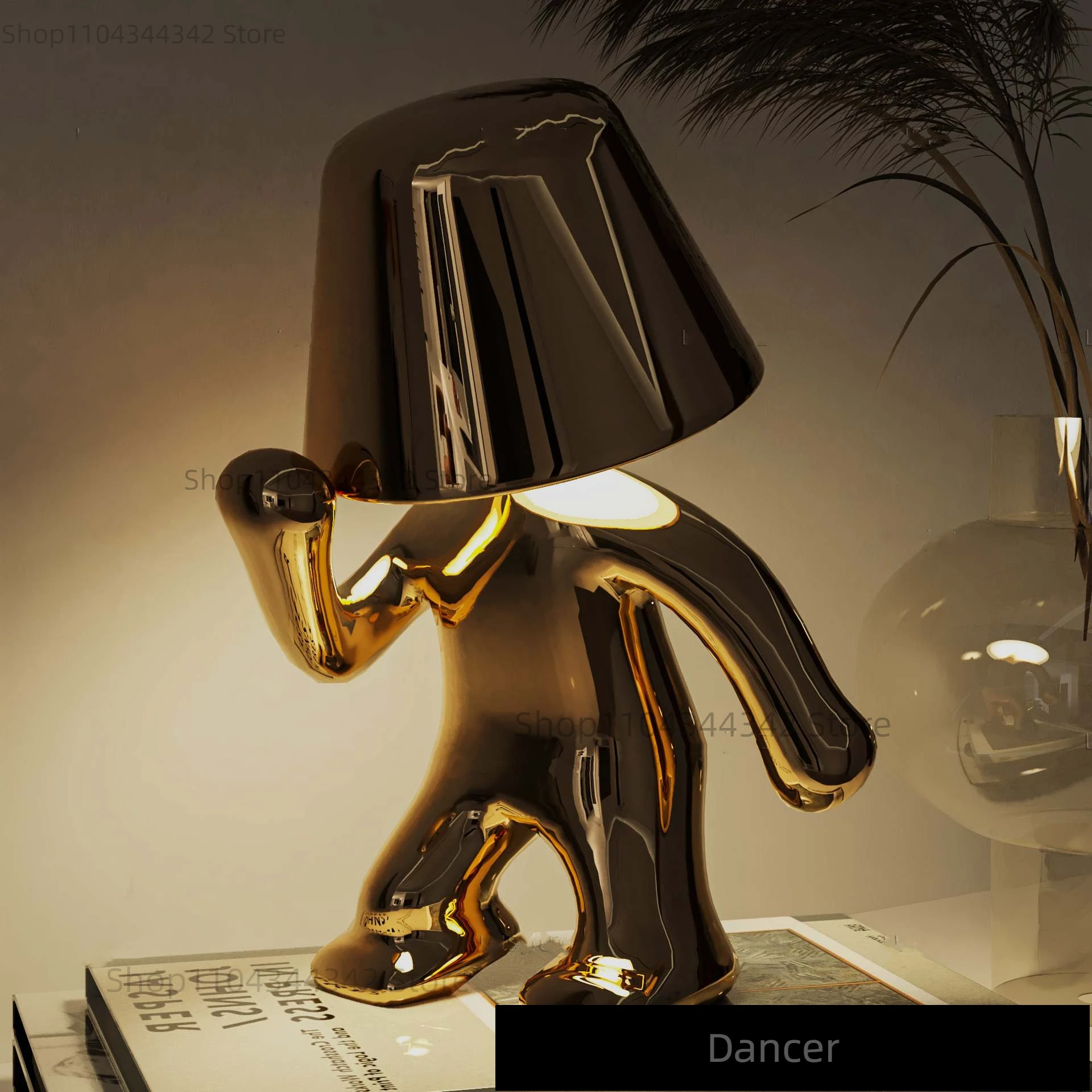Electroplated statue table lamps are used for living rooms, bedrooms, offices, study rooms, handicrafts, and new home decor