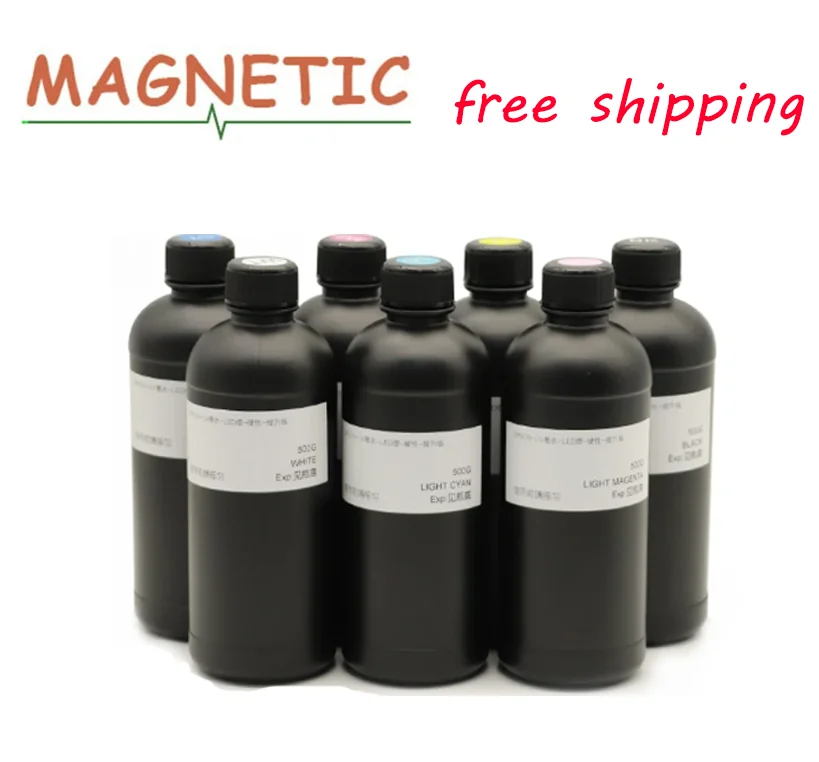 

Magnetic 1000MLBottle LED UVInk For Epson L800 L805 L1800 R290 R330 1390 1400 4800 4880 7800 7880 TX800XP600XP300InkjetUVPrinter