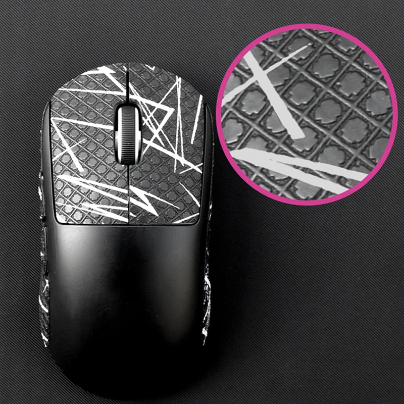 Rato Aperto Fita Skate Artesanal Adesivo Não Deslizamento Lagarto Pele Suga Suor para Logitech G502 Herói pc Gamer Faça Você Mesmo sem Mouse - Imagem 5