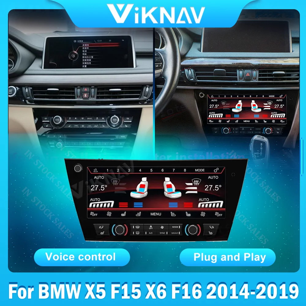 

AC Panel Display Screen For BMW X5 F15 X6 F16 2014-2019 Voice Air Conditioning Control Touch LCD Digital