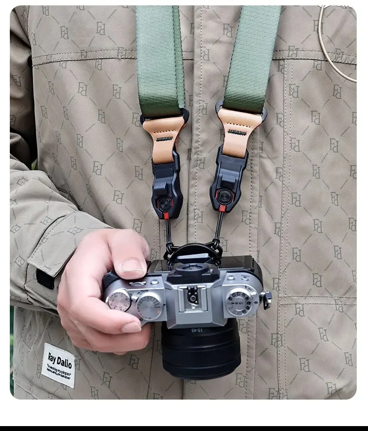  캐논 니콘 후지 DSLR 미러리스 카메라용 퀵 릴리스 숄더 스트랩 - PD 시스템 호환, 조절 가능 및 편안함