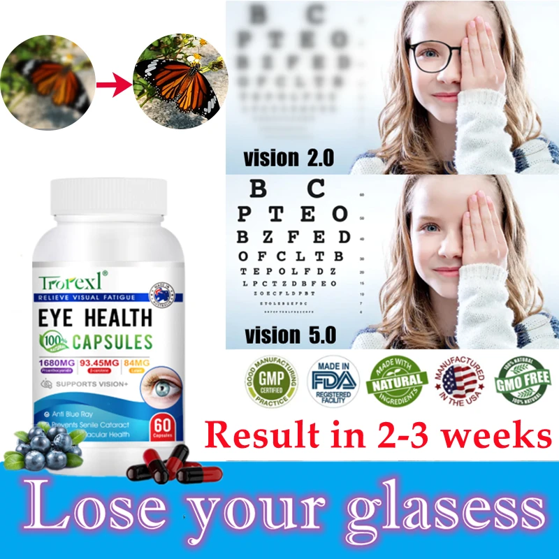 Eye Vitamin & Mineral Supplement Trorexl Contains Lutein 60 gels eye vitamins