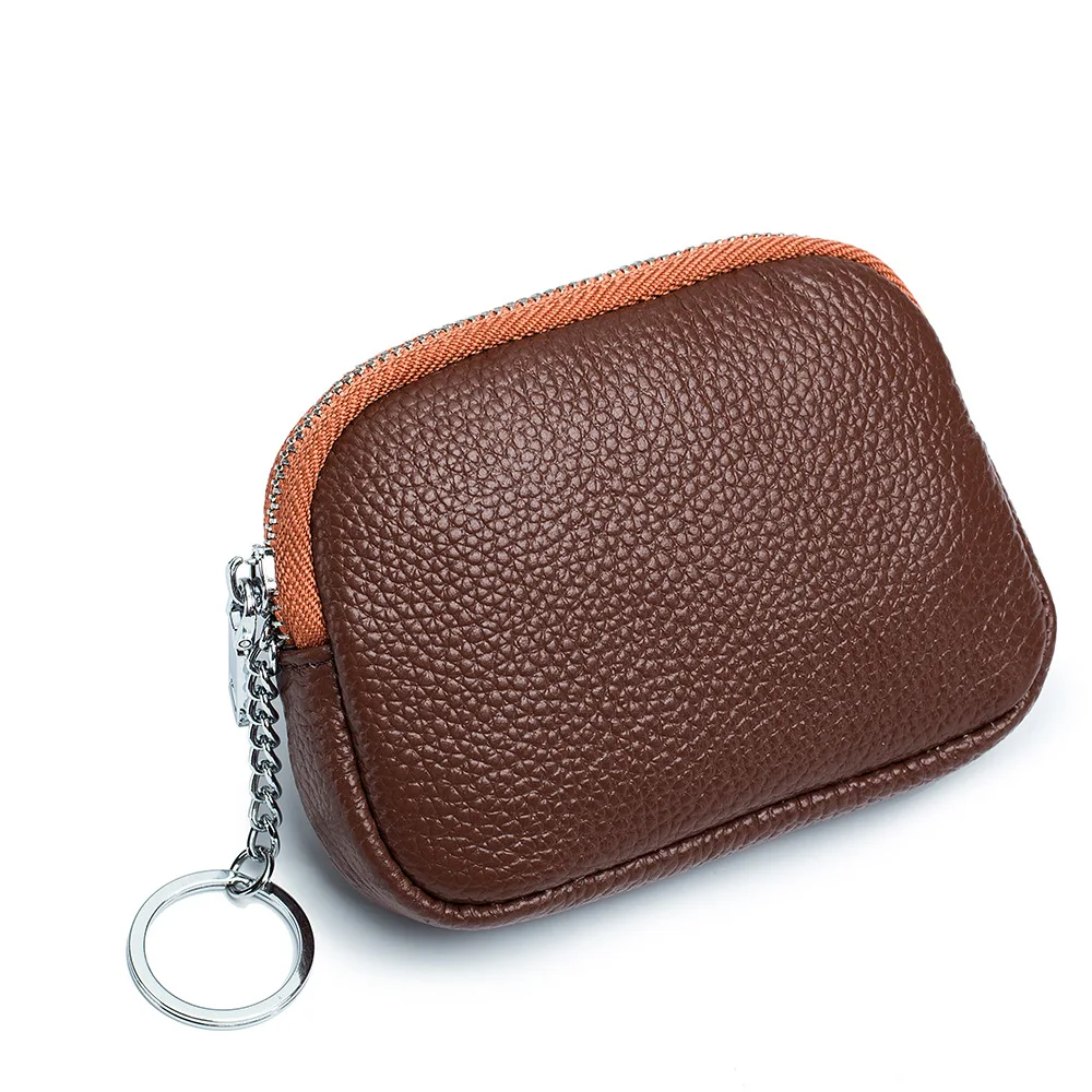 Elegant Genuine Leather Mini Purse - Luxury Designer Card Holder & Coin Pouch