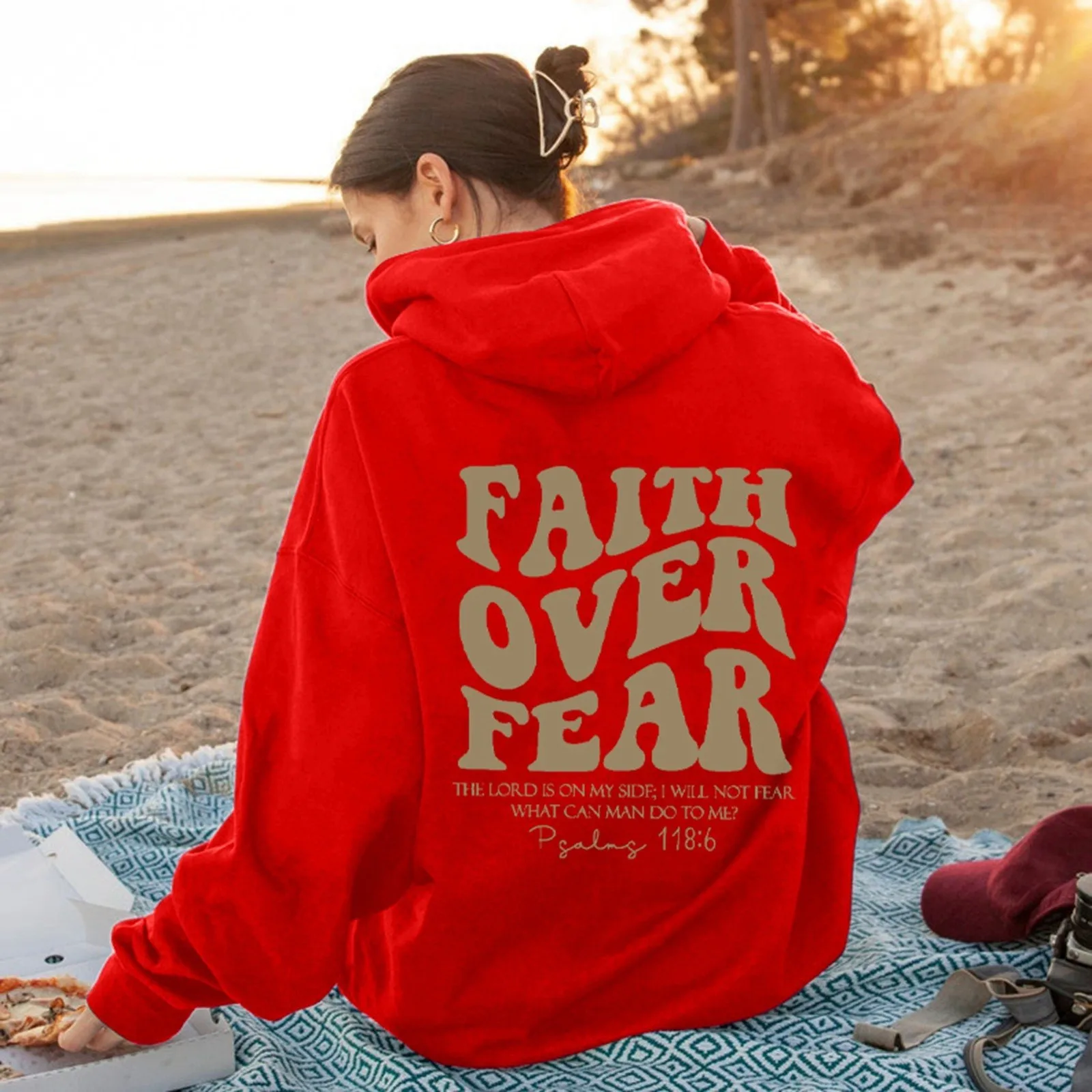 

Faith Over Fear Christian Hoodie Christian Sweatshirt Jesus Hoodie Trendy Hoodie Bible Verse Shirt Unisex Aesthetic Clothes