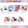MEET ACROSS 7ml Nail Art Transfer Foil Gel Nail Polish Set Starry Sky Paper Adhesive Gel Lacquer Tools For Manicure Decoration 5