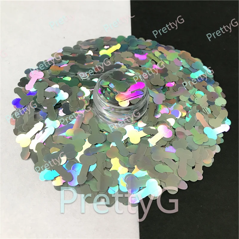 Penis Dicks Shape Holographic Glitter for Resin DIY Making Body Art Craft Makeup Decoration Accessories
