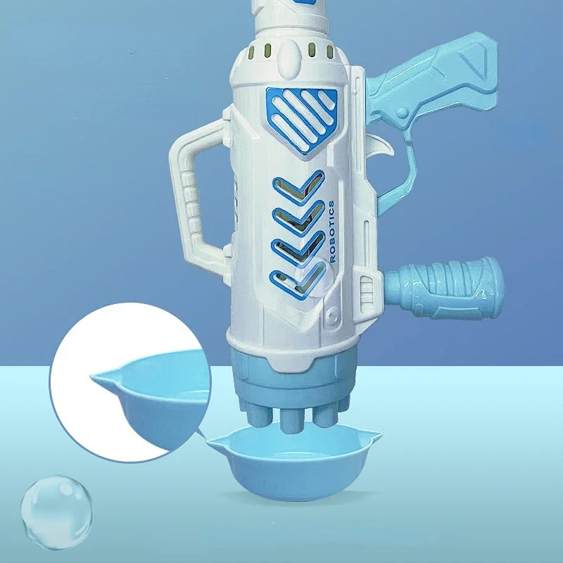 9holes Bubble Gun Toys Electric Automatic Soap Bubbles Makers For Portable Outdoor Kids Gifts Wedding Party Toy Christmas