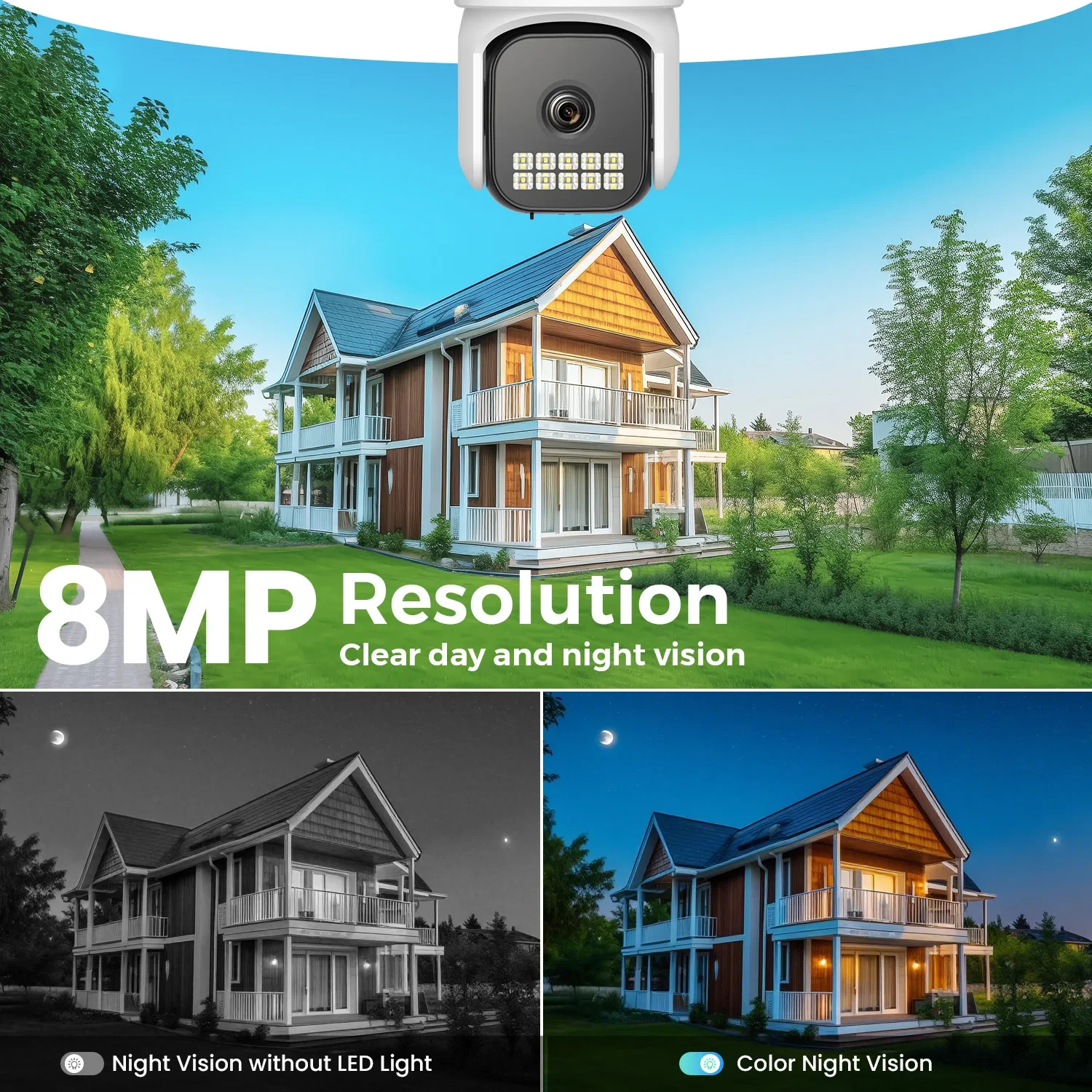 8MP 4K PTZ Wifi Camera 5X Digital Zoom Outdoor Surveillance Camera Human Detection Night Vision 5G Security Camera O-KAM PRO APP 5