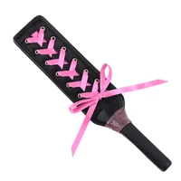 36cm Lace Up Paddle Riding Crops Flogger Horsewhips Spikes Leather Spanking Paddle Slapper Riding Spurs 1