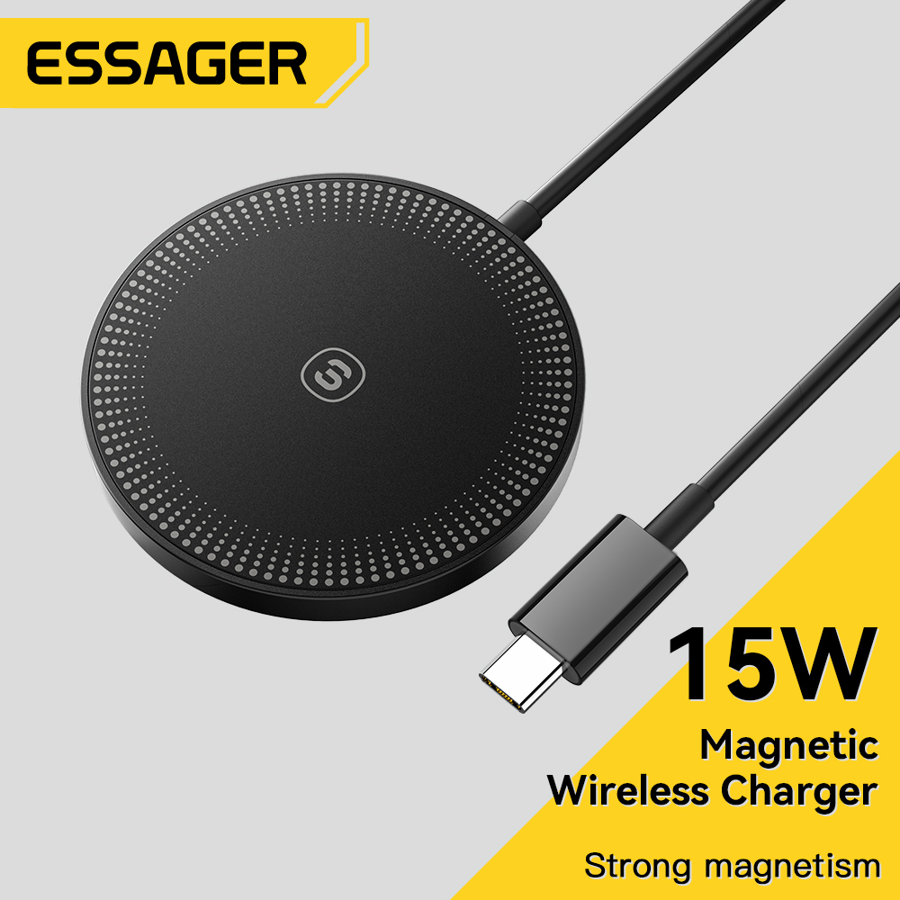 Essager 15W Magnetic Qi Wireless Chargers Fast Charging  for iPhone 14 13 12 Pro Max PD Fast Charging For Xiaomi Pad Adapter
