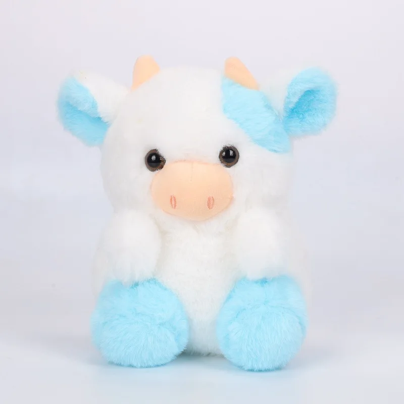 20cm Kawaii Belle Strawberry Cow Plush Toys  Cute Cartoon Pink Stuffed Animal Cattle Soft Dolls Gift for Kids Room Dector