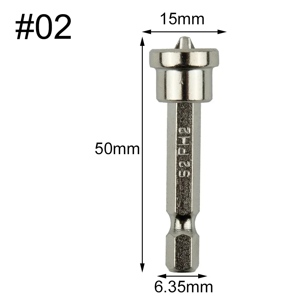 Magnetische Positionierungs-Bits Für Trockenbau – PH2, 50 Mm, Sechskantschaft | 10 Stück Set Für Gipskarton-Schrauben