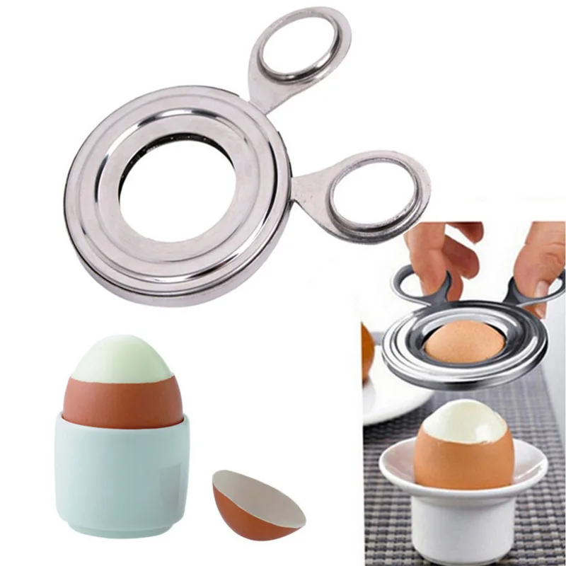 Durable Convenient Hard-boiled Egg Shell Topper Snipper Cutter Stainless Steel Opener Essential Cooking Utensil Home Egg Cookie