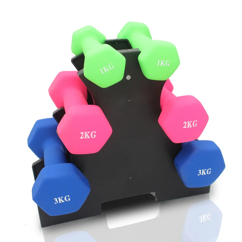 Triangle Dumbbell Rack Gym Equipment Storage Stand for Home Fitness ...