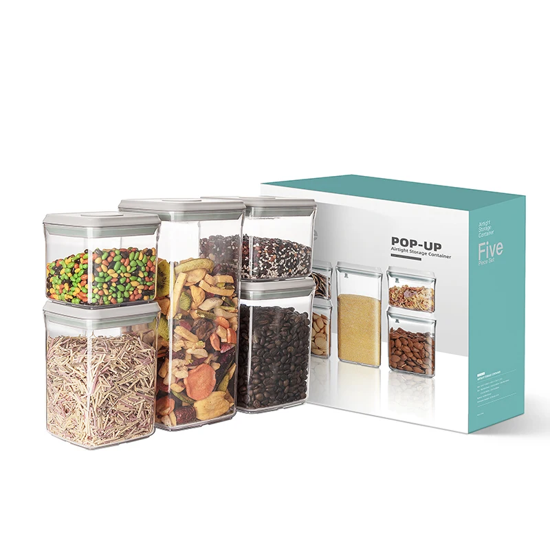 Kitchen Cereal Keeper Dry Food Storage Container Plastic Cereal Dispenser Storage Box