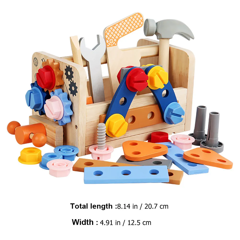 1세트 다기능 너트 나사 도구 세트 어린이 교육 인지 발달 학습용 대화형 도구 세트