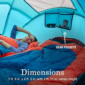 Coleman Pop-Up Instant Tent Sets Up in 10 Seconds, Portable & Lightweight 2 Person Tent with Adjustable Rainfly 4