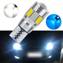 

1pcs T10 W5W 194 10 LED Car Brake Bright Bulbs Wedge Turn Signal License Plate Lamp Reverse Lights Lamp Turn Signal White Canbus