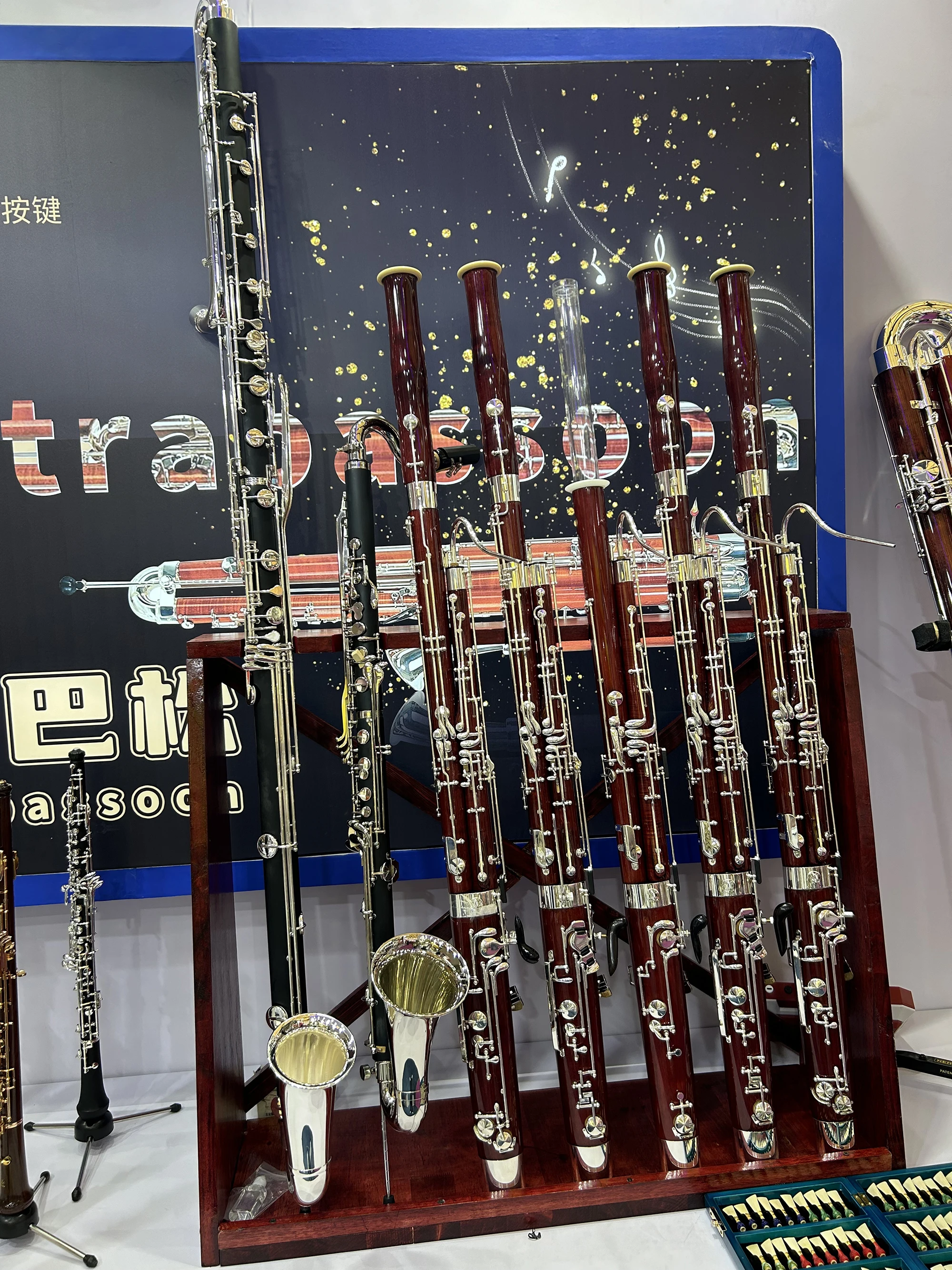 SEASOUND EM Professional Low E 17 Silver Keys Contra Bass Clarinet JYCL306