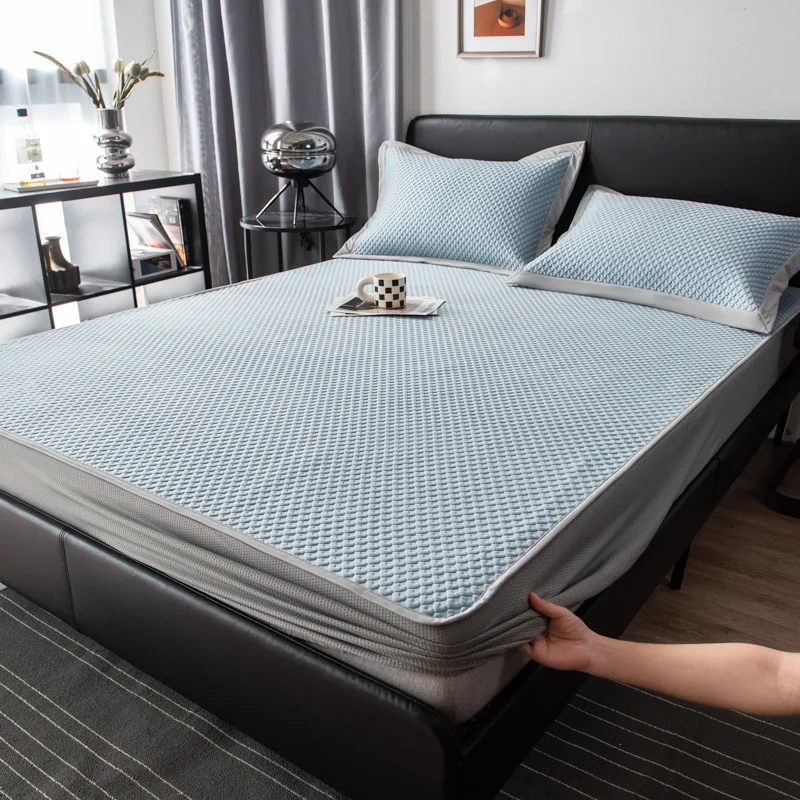 

Ice Bean Cold Mat Set of Three Pieces Summer Ice Mat Can Be Machine Washed Summer Folding Air Conditioning Soft Mat