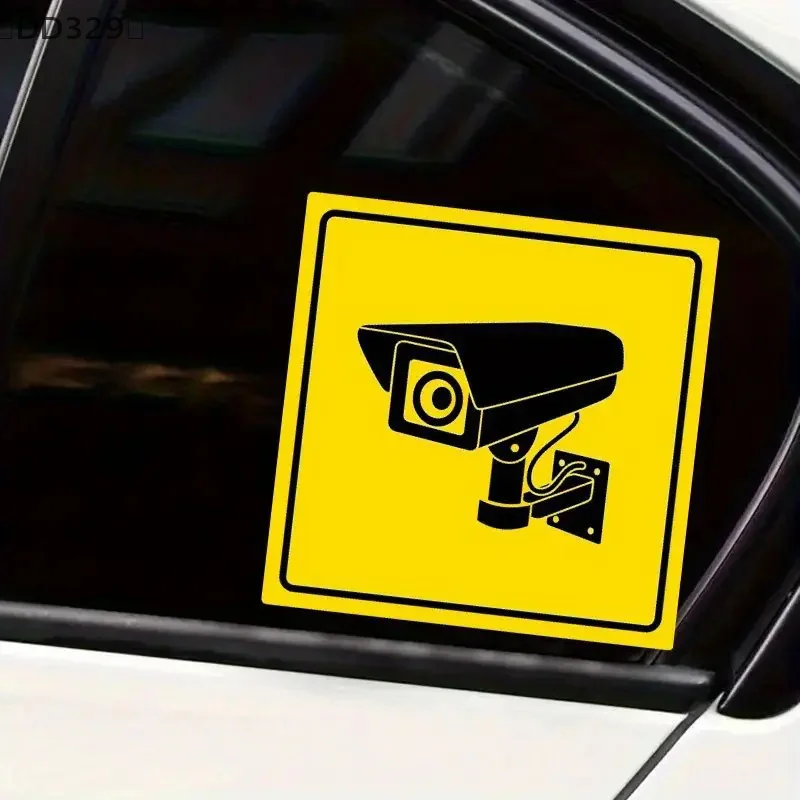 〔DD329〕10pcs Safety Camera Pattern Motorcycle Stickers Waterproof For Fuel Tank Scooter Car Window Bumper Warning Vinyl Decals