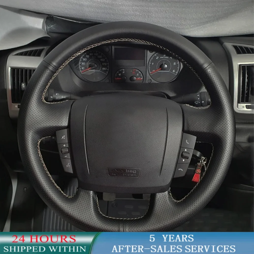 Kunden spezifische Auto lenkrad abdeckung rutsch festes perforiertes Mikro faser leder für Fiat Ducato 2014-2018 RAM Promas ter 2014-2018