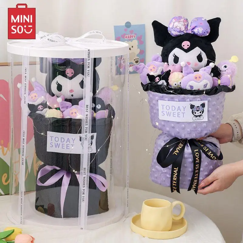 

MINISO Sanrio креативный Сюрприз подарок на день рождения симпатичная кукла Kuromi плюшевый букет для девочек лучшие друзья Детский высокий уровень чувство