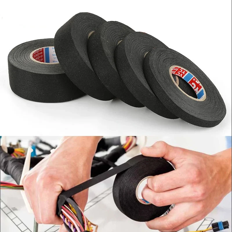 Heat-resistant Adhesive Cloth Harness tape Wiring Loom Wire Cable Harness Adhesive Fabric for Car Cables Wire Harnesses