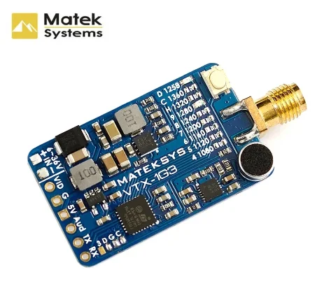 MATEKSYS Matek 시스템 FPV 드론 장거리 리시버 비디오 리시버, VRX-1G3-V2 ANT-Y1240 1.2 1.3GHz, 9CH 광대역, 40km