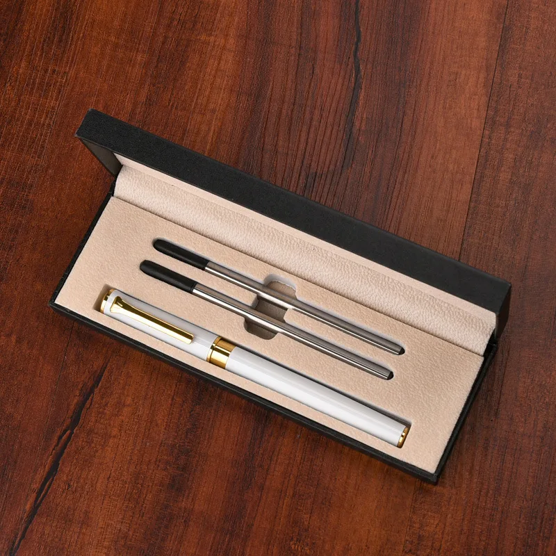 

Бизнес-реклама металлическая авторучка для подписи Гравировка Логотип нейтральный подарок авторучка для подписи Подарочная коробка набор
