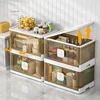 Nordic Plastic Kitchen Cabinet Home Furniture Floor Multi-layer Foldable Storage Cabinet Living Room Bedroom Box Locker e 3