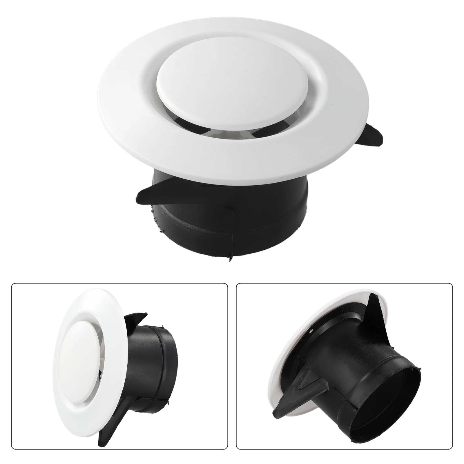 ABS Wall Ceiling Air Supply Vent 75/100/125mm Ducting Ventilation Exhaust Grille Cover Waterproof Outlet Heating Cooling