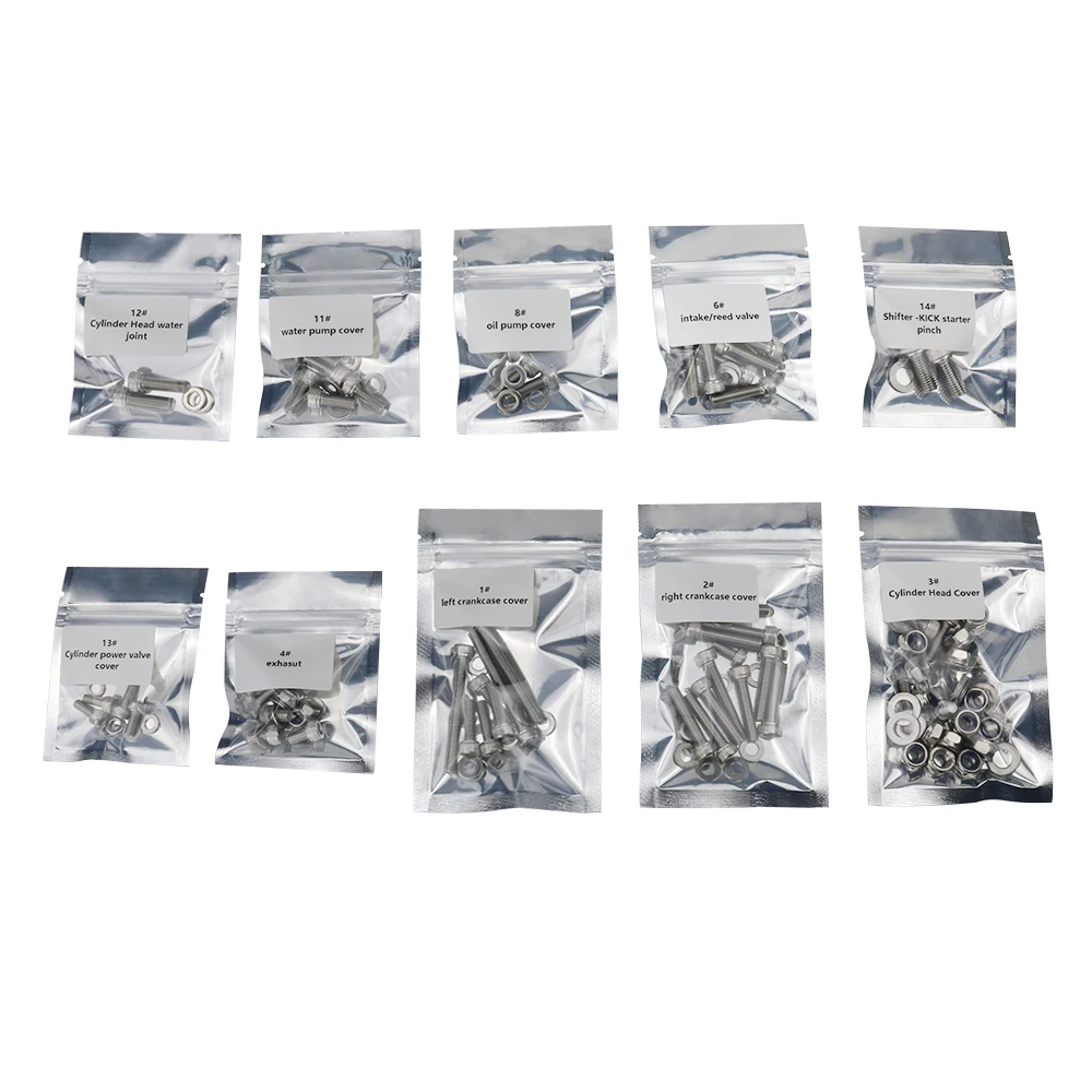 Motorcycle Accessories Stainless Complete Engine Bolt Screw Kit Set for Yamaha Banshee YFZ350 1987-2006