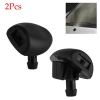 2Pcs Front Windshield Wiper Water Spray Jet Washer Nozzle For Peugeot 206 207 407 Car High Quality Cleaning Windshield Washer 1
