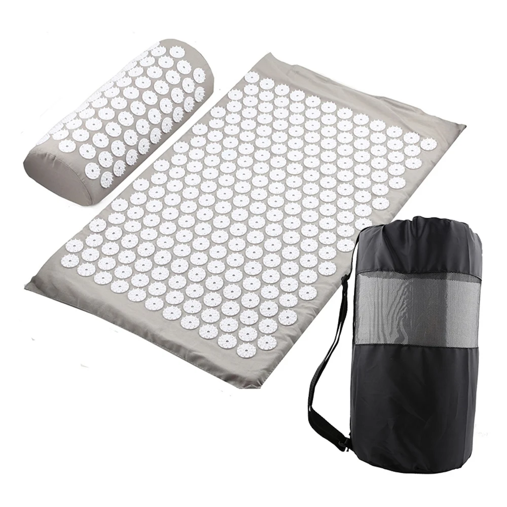 65*40cm Acupressure Mat Sensi Massage Mat Pillow Set applicator for Neck Foot Yoga with Needle Back Cushion yoga mat massage pad yoga fitness equipment