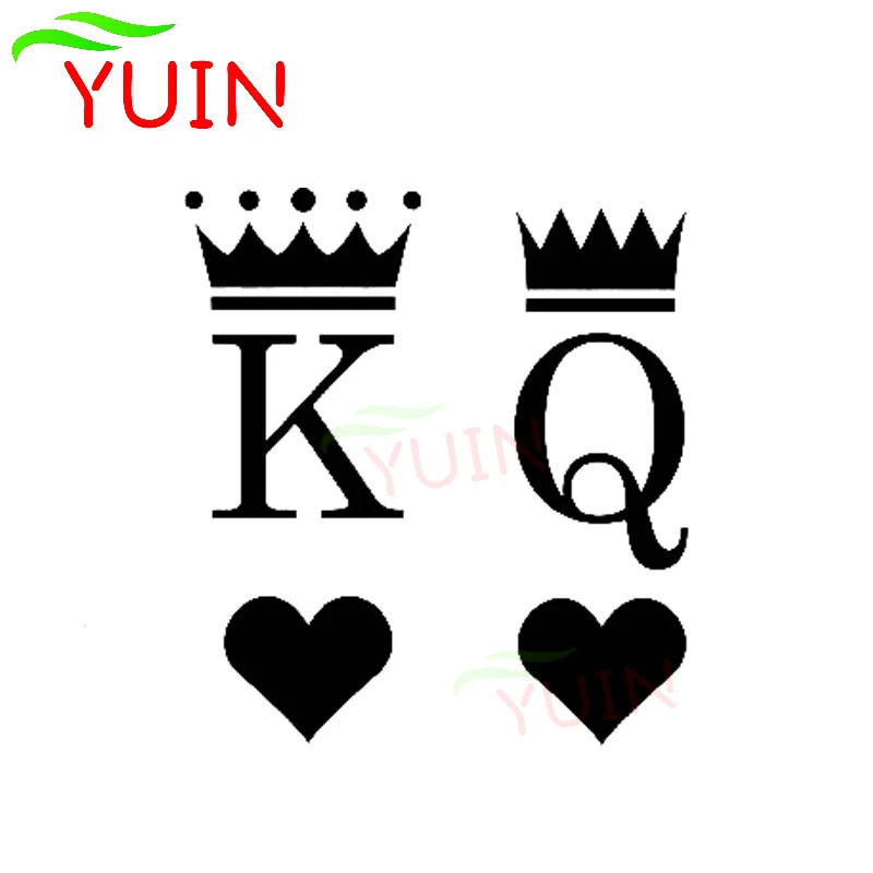 Fashion King Queen Car Sticker Accessori Auto Adesivi Moto Pvc Body Windows Decorazione Decalcomania Waterpyoof Decalcomanie Per La Protezione Solare
