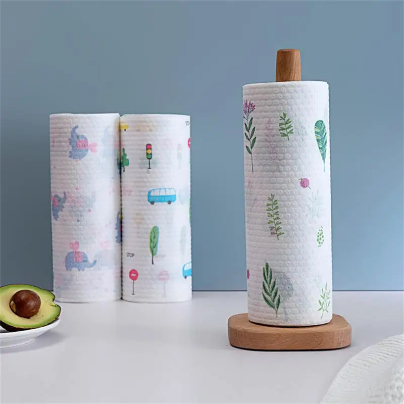 Household Cleaning Dishcloth Hand Towel Printing Owels Dish Cloth Non-lint Non-oil Fabric Housework Cleaning Rag Kitchen Towels