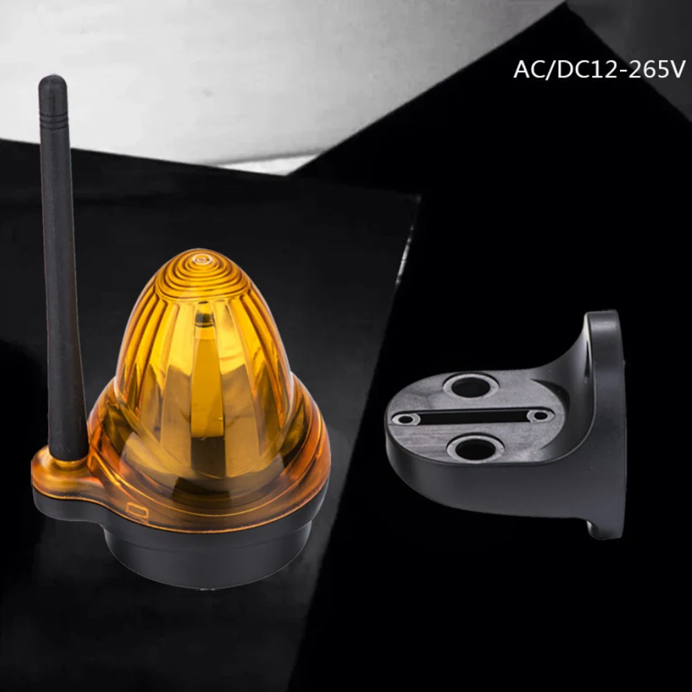 AC/DC 12V-265V LED Gate Flashing Warning Lamp Alarm Lamp For Swing Sliding Gate Opener/Barrier Gate Signal Strobe Flashing Lamp