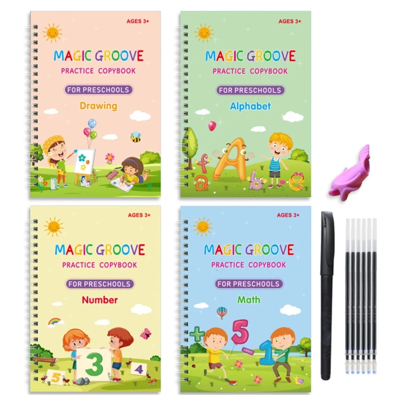 

Dropship Handwriting Copybook Set for Preschoolers Letters Numbers Writing