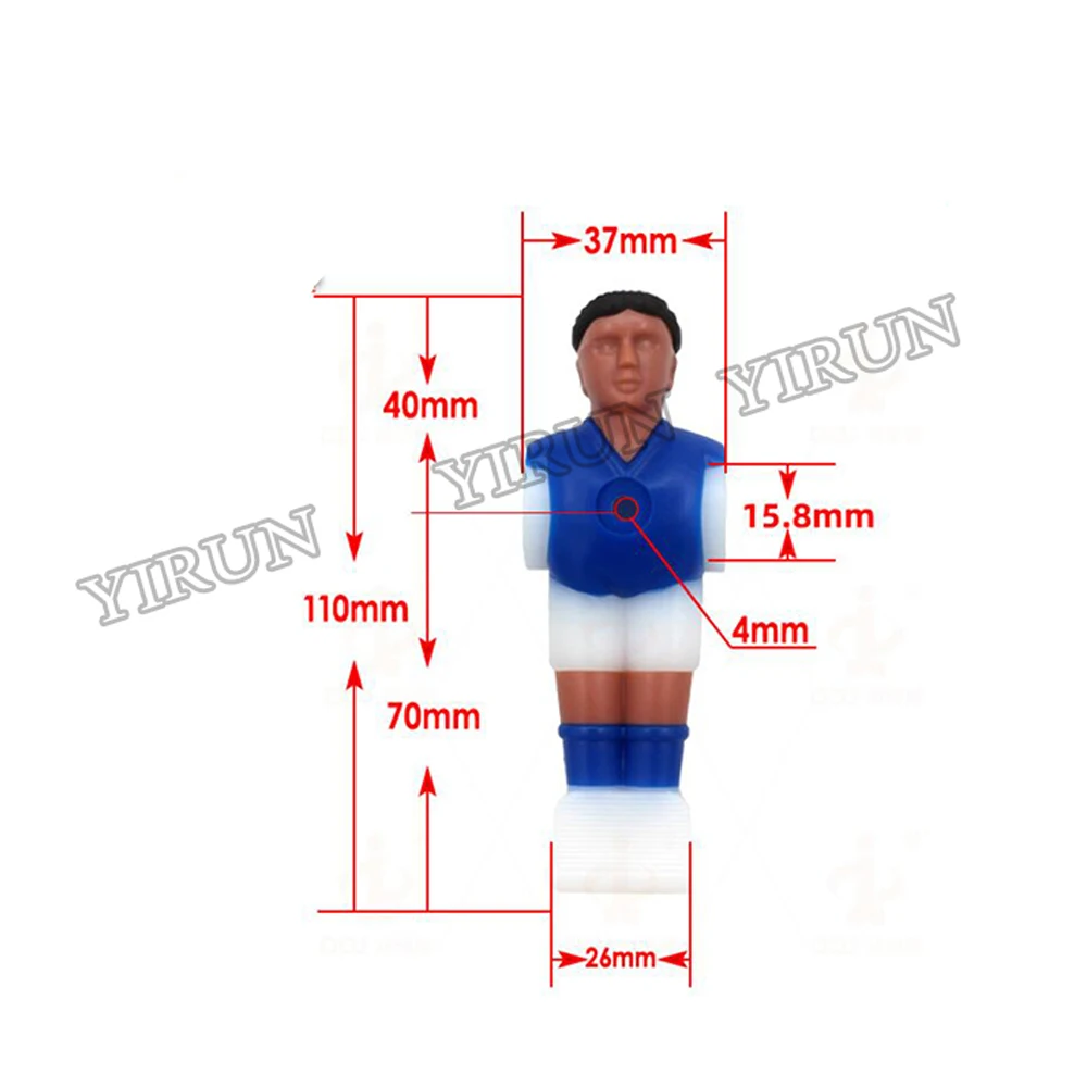 11 PCS Football Player Table Soccer Mini Men Replacements Plastic Doll Tabletop Puppet Figures Kids Game
