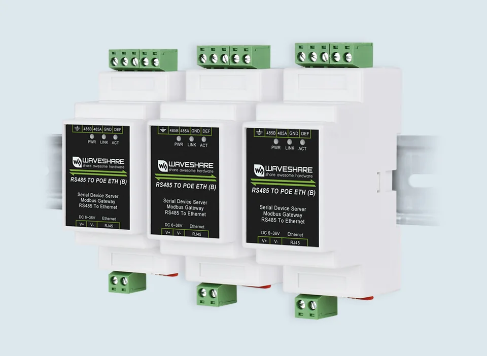 Servidor Serial Industrial Rs485 Aos Ethernet Rj45 Tcp ip à Série Suporte da Trilho-montagem com Função do Ponto de Entrada - Imagem 5