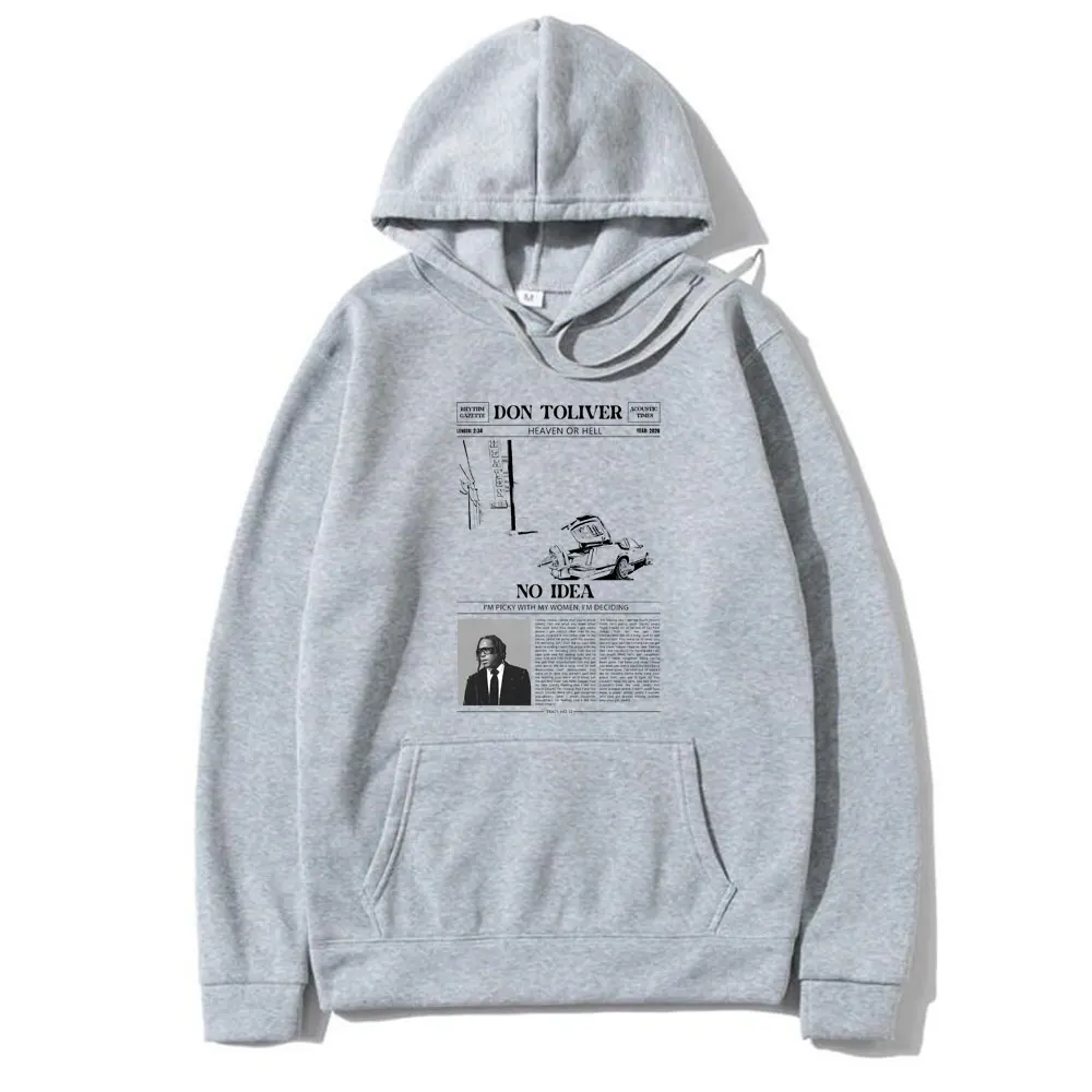Rapper Don Toliver Heaven or Hell Album Graphic Hoodie Men's Hip Hop Fashion Hooded Tracksuit Unisex Casual Fleece Sweatshirt