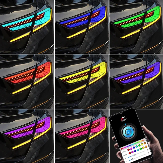Style Tail Light For Honda Accord Tail Lamp With Dynamic Turn Signal Reverse DRL
